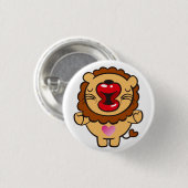 zoenende leeuw ronde button 3,2 cm (Voorkant /achterkant)