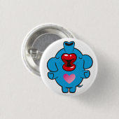 zoenende olifant ronde button 3,2 cm (Voorkant /achterkant)