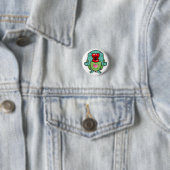 zoenende schildpad ronde button 3,2 cm (In situ)