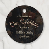 Zoenende Skeletten Spooky Gotische Bruiloft Bedankjes Labels (Achterkant)