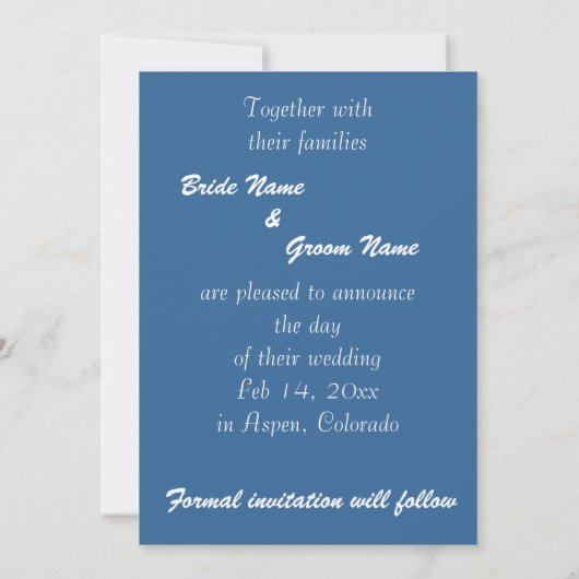 zoenende skiers - winter aankondiging van de reddi (Achterkant)