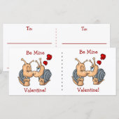 Zoenende Valentijn slakken (Voorkant / Achterkant)