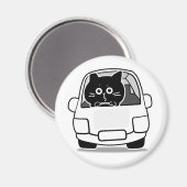 Zoepe Zwarte Kat Sticker Magneet (Voorkant / Achterkant)