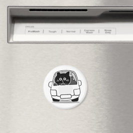 Zoepe Zwarte Kat Sticker Magneet