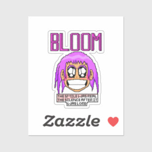 Zoe's Glimlach — Ambachtelijke Pixelkunst van Emot Sticker