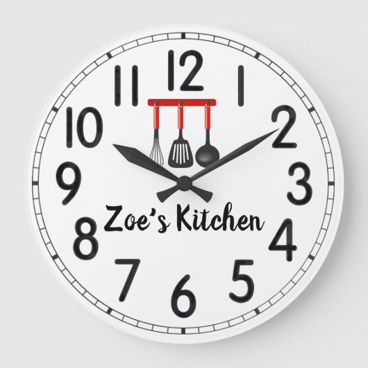 Zoe's Kitchen Large Clock Grote Klok (Voorkant)