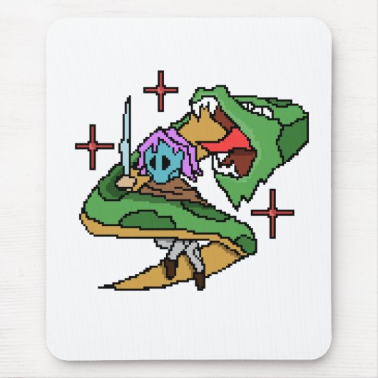 Zoe's Oerwoud Clash - Pixel Hero vs Giant Serpent Muismat (Voorkant)