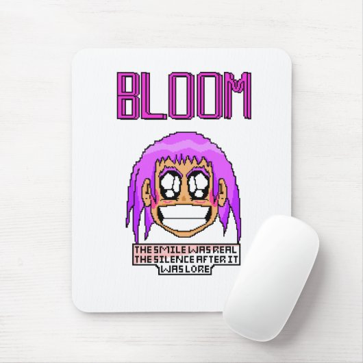 Zoe's Smile - Handgemaakte Pixel Art of Emotion Muismat (Met muis)