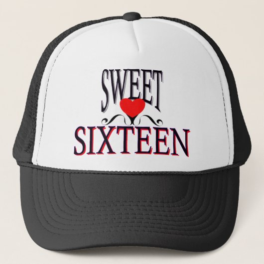 zoet 16 Birthday Gear Trucker Pet (Voorkant)