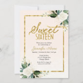 Zoet 16 Bloemen Delicaat Wit Blos Bloesem Kaart (Voorkant)