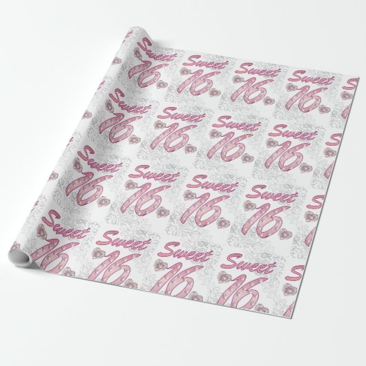 Zoet 16-cadeauverpakkings papier (Uitgerold)