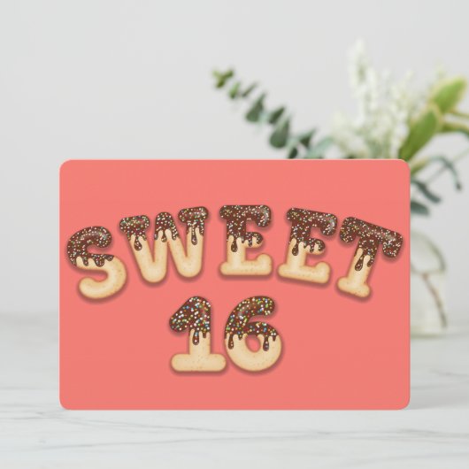 Zoet 16 feestdagenkaart (Staand voorkant)