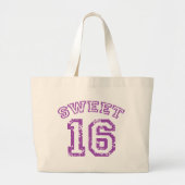 Zoet 16 grote tote bag (Voorkant)