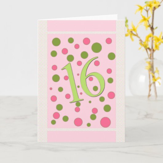 Zoet 16 kaart (Gele Bloem)