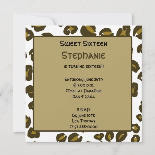 zoet 16 kaart (Voorkant)