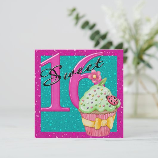 Zoet 16 kaart (Staand voorkant)