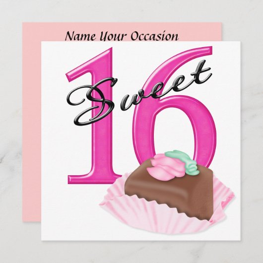 Zoet 16 kaart (Voorkant / Achterkant)