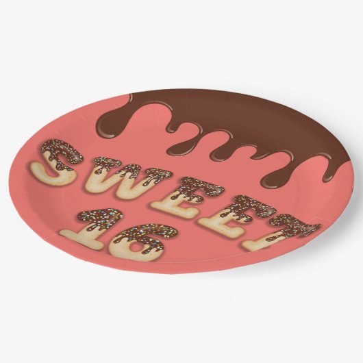 Zoet 16 papieren bordje (Gekanteld)