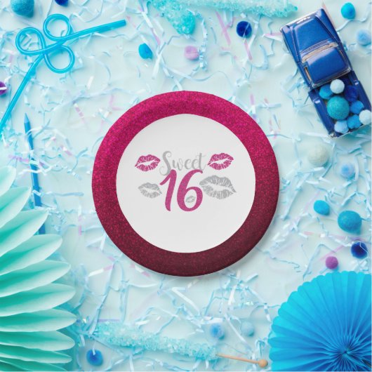 Zoet 16 papieren bordje (Feest)