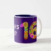 Zoet 16 tweekleurige koffiemok (Voorkant rechts)
