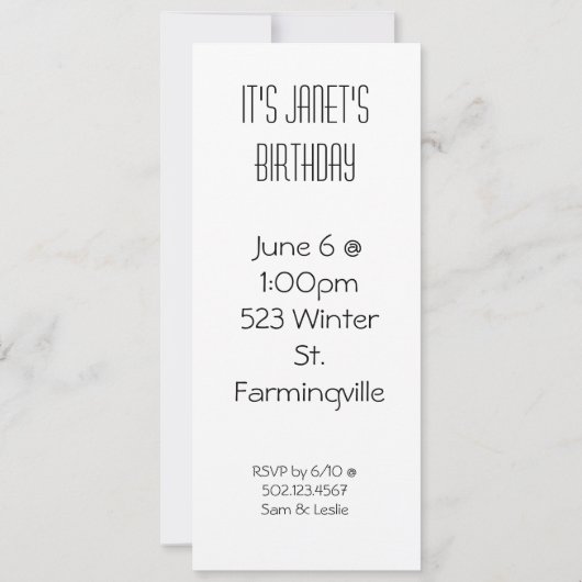 zoet 16 uitnodigingen (Achterkant)