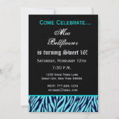 Zoet 16 Zebrastripes Midnight Blue Aqua Kaart (Achterkant)