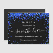 Zoet 16 zwarte koninklijk blauw met de datummagnee (Voorkant / Achterkant)