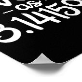 Zoet als 3.141592 Pi (Pie) 3.14 Schattigee Pi Dag Poster (Hoek)
