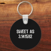 Zoet als 3.141592 Pi (taart) 3.14 Cool Pi Day Gift Sleutelhanger (Voorkant)