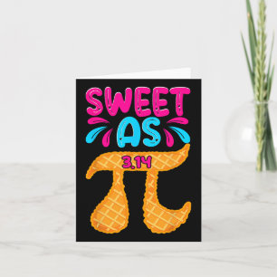 Zoet als 3.14 Pie Funny Pi Day Wiskunde Teacher Bo Kaart