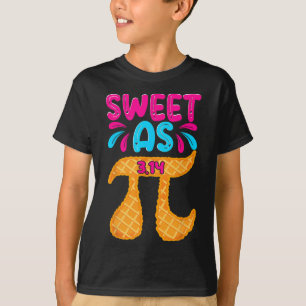 Zoet als 3.14 Pie Funny Pi Day Wiskunde Teacher Bo T-shirt
