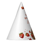 Zoet als aardbeienmeisje Happy Birthday Party Feesthoedjes (Links)