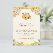 Zoet als Baby shower Bedankkaart (Staand voorkant)