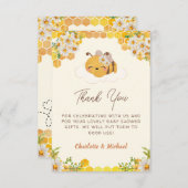 Zoet als Baby shower Bedankkaart (Voorkant / Achterkant)