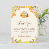 Zoet als Baby shower Bedankkaart (Staand voorkant)