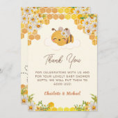 Zoet als Baby shower Bedankkaart (Voorkant / Achterkant)