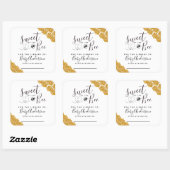 Zoet als Baby shower-bladwijzer Vierkante Sticker (Vel)