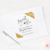 Zoet als Baby shower-bladwijzer Vierkante Sticker (Envelop)