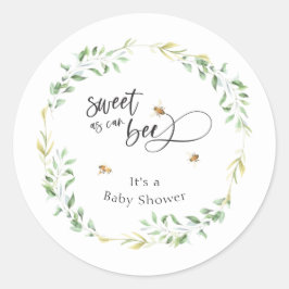 Zoet als Baby shower Ronde Sticker