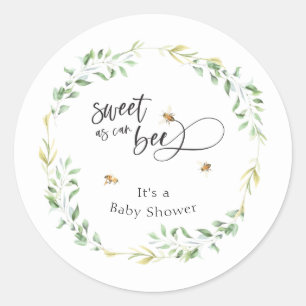 Zoet als Baby shower Ronde Sticker