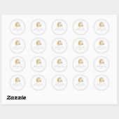 Zoet als Baby shower Ronde Sticker (Vel)