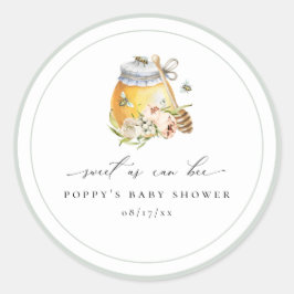 Zoet als Baby shower Ronde Sticker