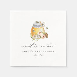 Zoet als Baby shower Servet