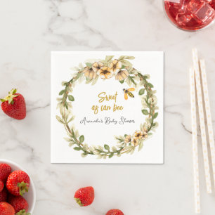 Zoet als Baby shower Servet