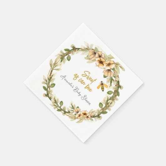 Zoet als Baby shower Servet (Hoek)