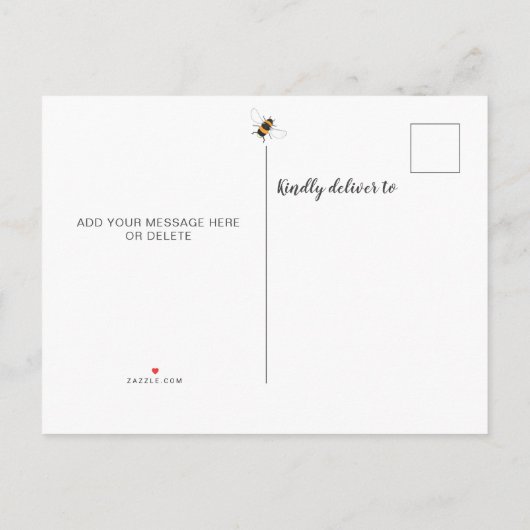 Zoet als Baby shower Uitnodiging Briefkaart (Achterkant)