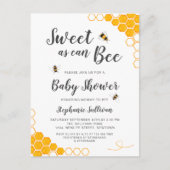 Zoet als Baby shower Uitnodiging Briefkaart (Voorkant)