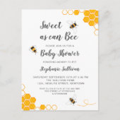 Zoet als Baby shower Uitnodiging Briefkaart (Voorkant)