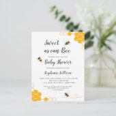 Zoet als Baby shower Uitnodiging Briefkaart (Staand voorkant)