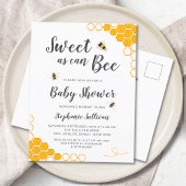 Zoet als Baby shower Uitnodiging Briefkaart